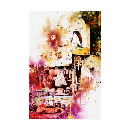 Philippe Hugonnard 'NYC Watercolor Collection - Fashion Times Square' Canvas Art,12x19